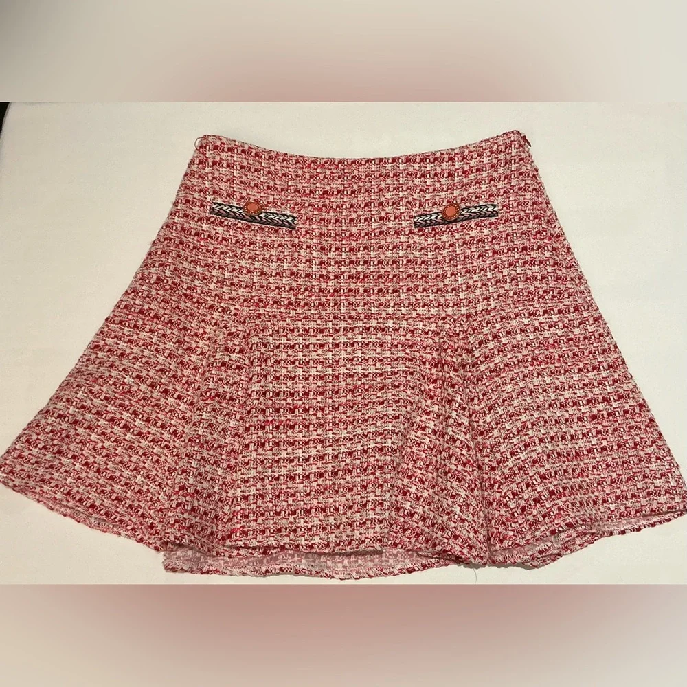 MAJE SET Pink Tweed Top & Skirt! - Picture 10 of 13